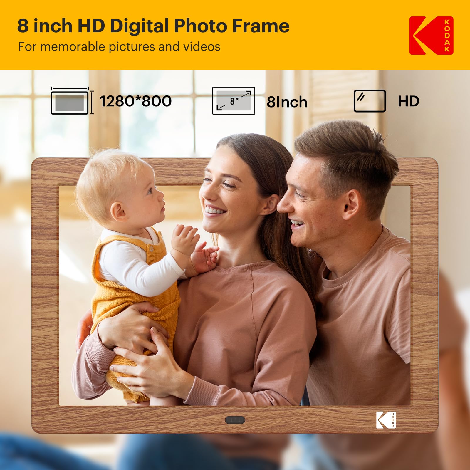 Amazon.com : KODAK 8 Inch Digital Picture Frame, 1280x800 HD IPS